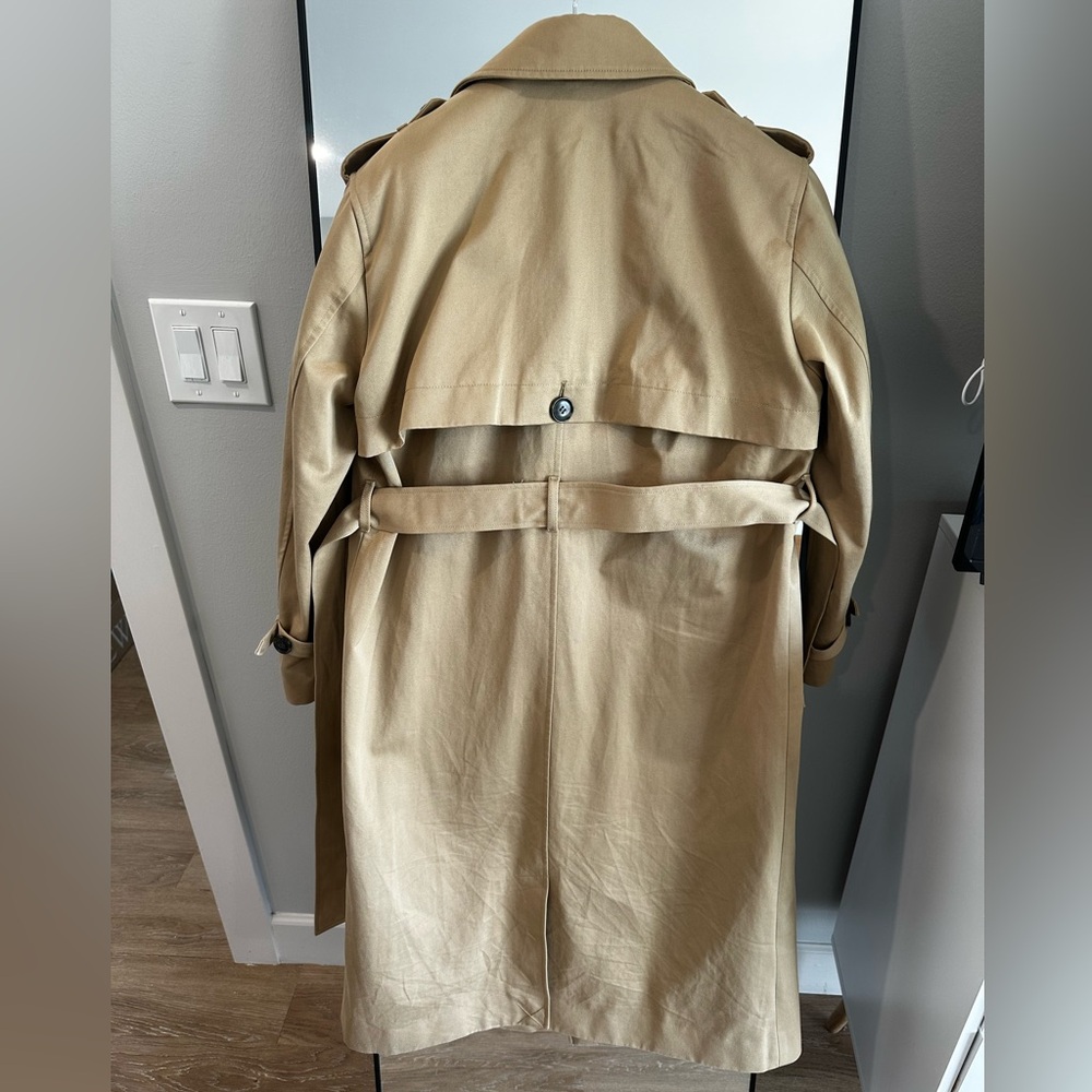 AYR Tan Double-Breasted Trench Coat - Picture 3 of 6